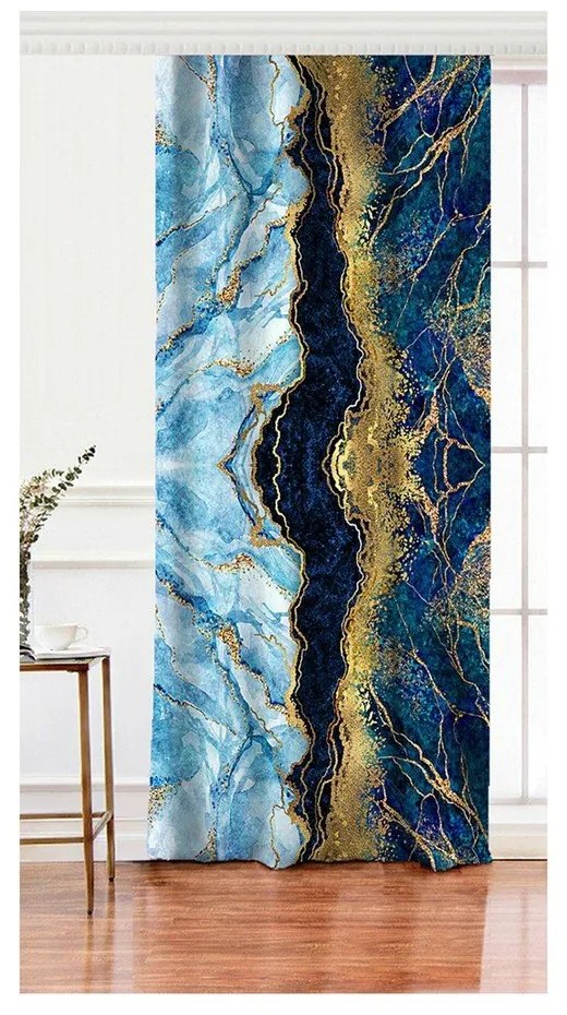 Draperie albastră-aurie 140x260 cm – Mila Home