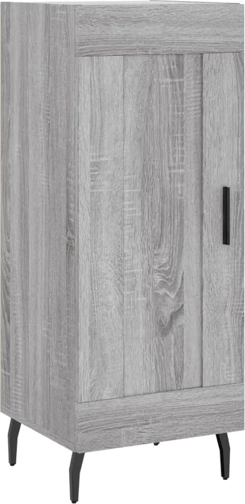 vidaXL Servantă, gri sonoma, 34,5x34x90 cm, lemn compozit