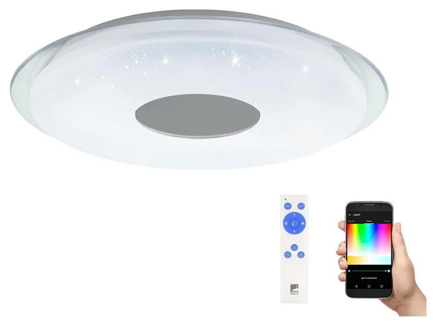 Plafonieră LED RGB dimabilă LANCIANO-C LED/38W/230V Eglo 98768 + telecomandă