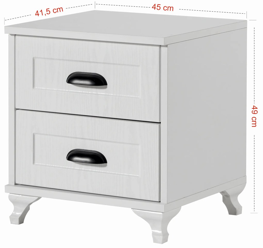 Noptieră Tuvantille N (alb + nuc). 1127629