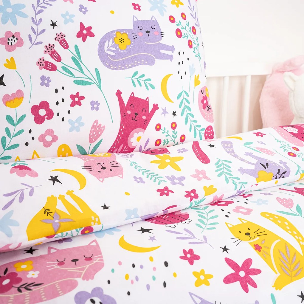 Lenjerie de pat din bumbac pentru copii 4Home Playful Paws, 100 x 135 cm, 40 x 60 cm, 100 x 135 cm, 40 x 60 cm