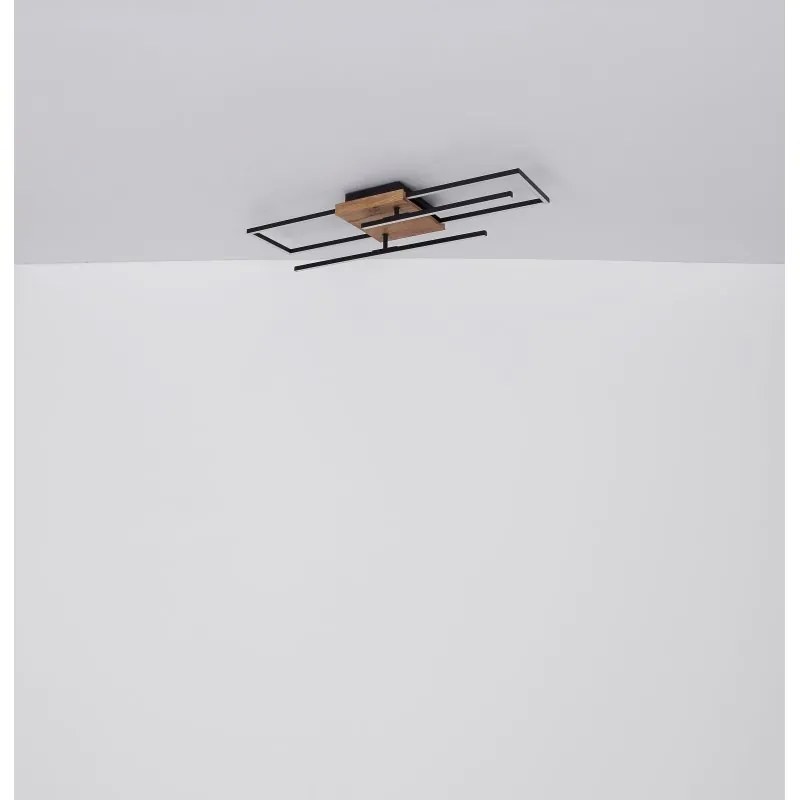 Plafoniera LED design modern Kendra negru, maro
