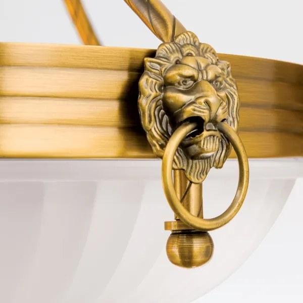 Lustră pe lanț Orion LU 1689/3+3 ROCCA 6xE27/60W/230V d. 64 cm bronz/alb