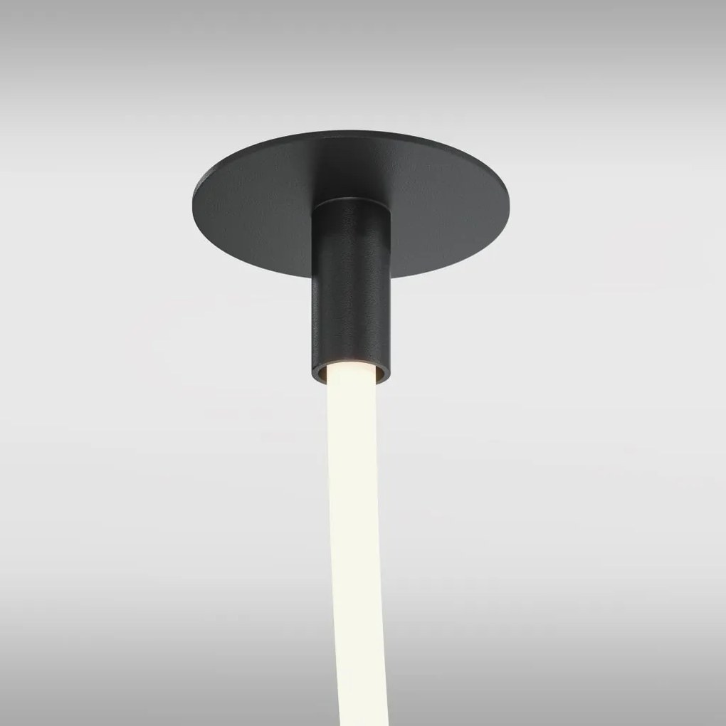 Lustra LED incastrabila tavan fals design modern Tau negru