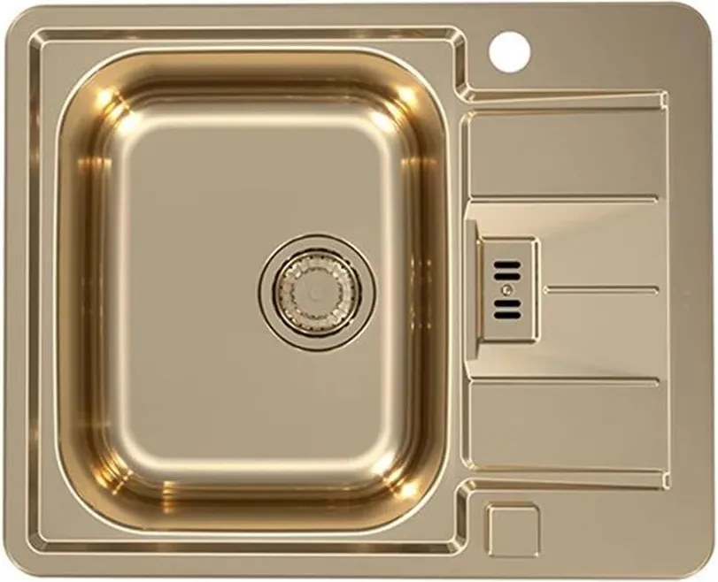 Chiuveta inox Alveus Monarch Line 60 finisaj bronz 62x50 cm