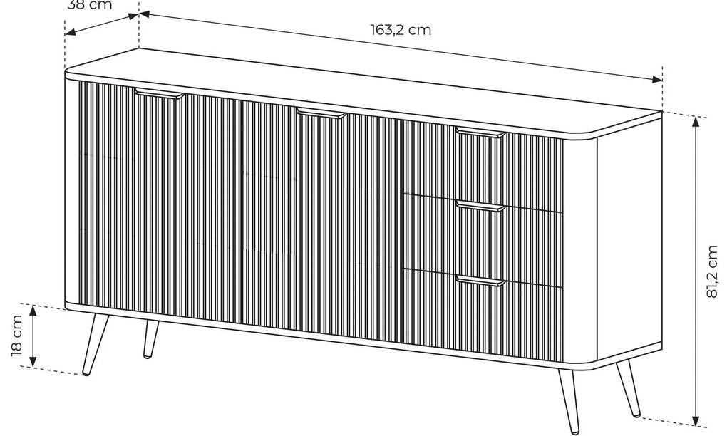 Comodă Lethe II (Bej). 1097475