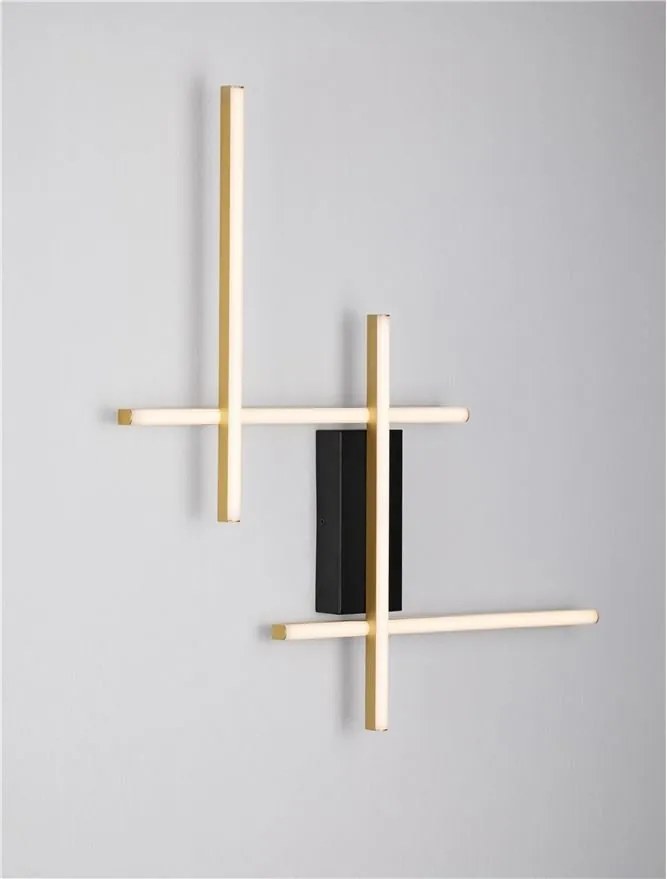 Aplica de perete LED design modern APECHO negru, auriu