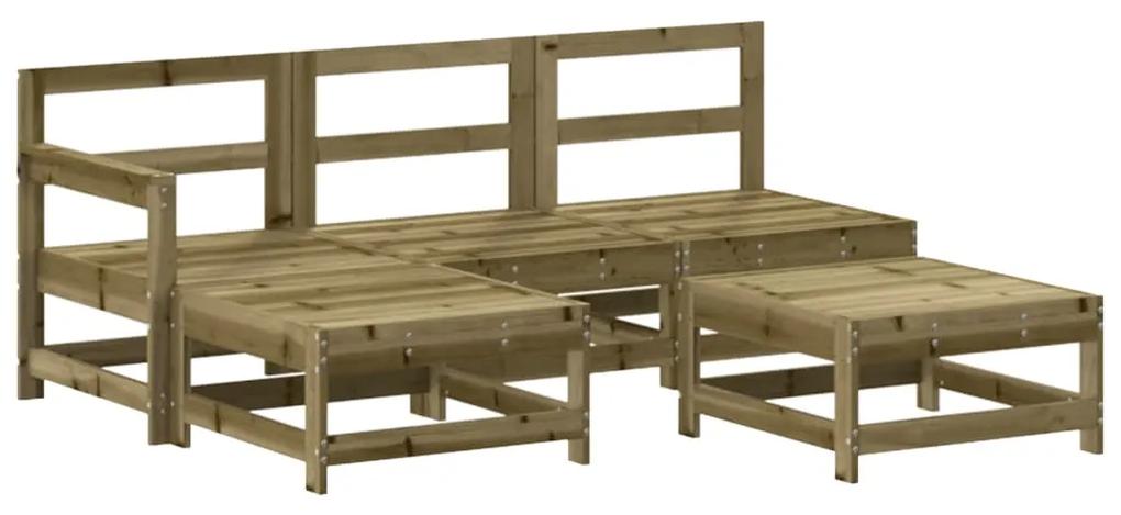3186549 vidaXL Set mobilier relaxare pentru grădină 5 piese lemn de pin tratat