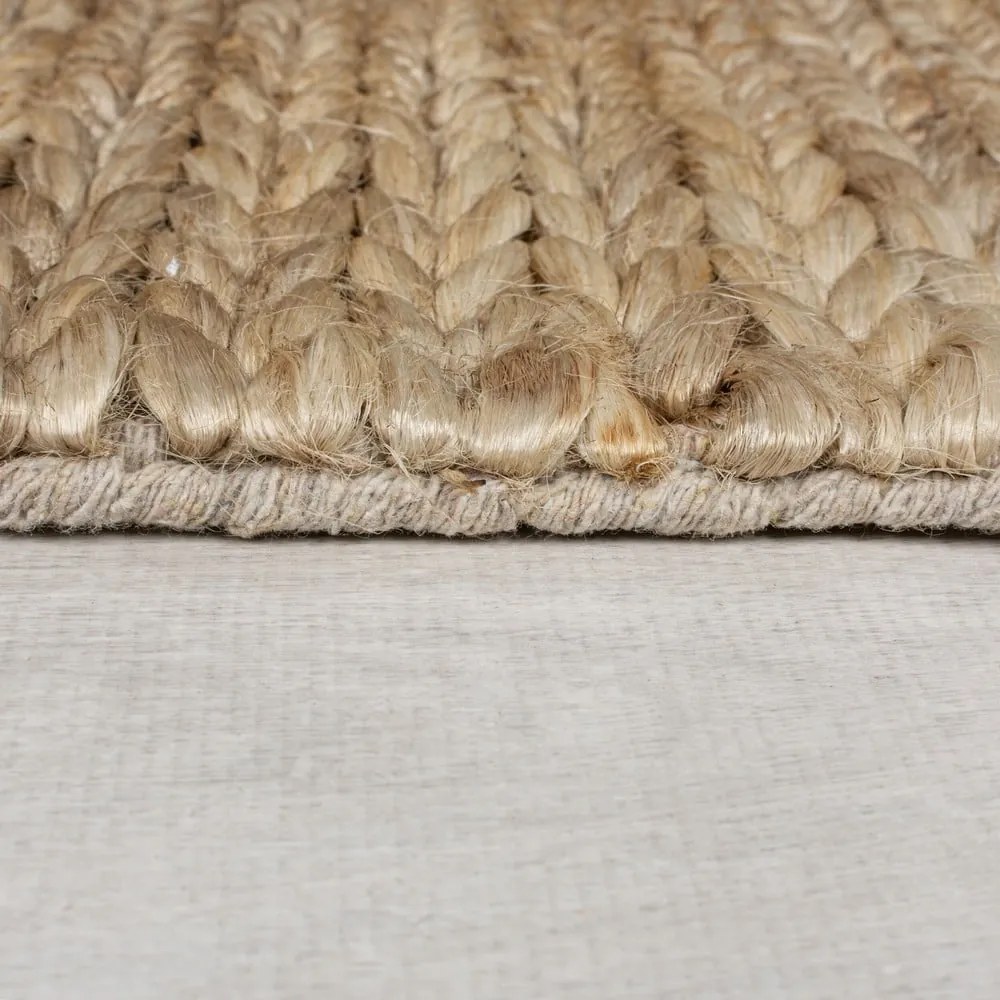 Covor în culoare naturală țesut manual din chenaf 160x230 cm Drew Border – Flair Rugs