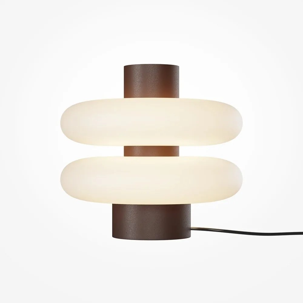 Mini Lampa de masa LED metal maro, sticla Nuvem