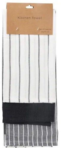 Prosop de bucătărie albastru, 45 x 70 cm, set de 3 buc.