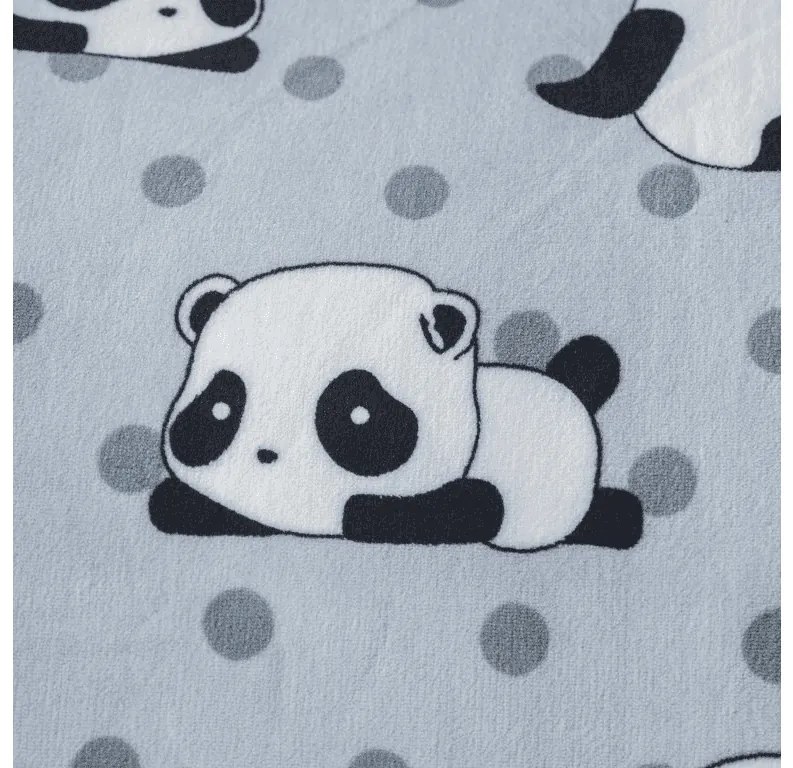 Lenjerie cocolino PANDA gri Dimensiune lenjerie de pat: 2 buc 70 x 90 cm | 200 x 220 cm