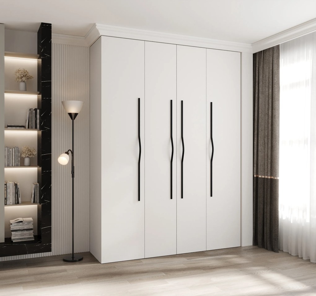 Dulap de haine 180 cm Carmela 40-2 (alb + Negru). 1126577