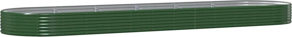 vidaXL Strat înălțat grădină 523x140x36 cm oțel galvanizat