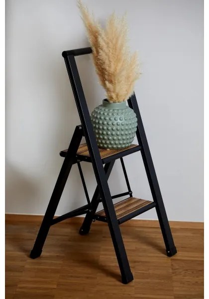 WENKO 50482100 - Scăriță din aluminiu ALU-DESIGN 44x101 cm, negru