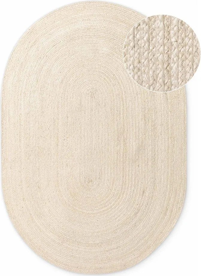 Covor în culoare naturală deschisă reversibil/țesut manual din iută 160x230 cm Braided – Hanse Home