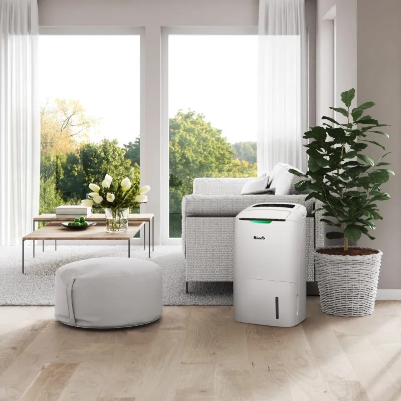 Umidificator si purificator 2in1 Wood's AD30G, 120 m², 5 viteze, 26 l/24 h, Hidrostat, 52 dB, IP21, Alb