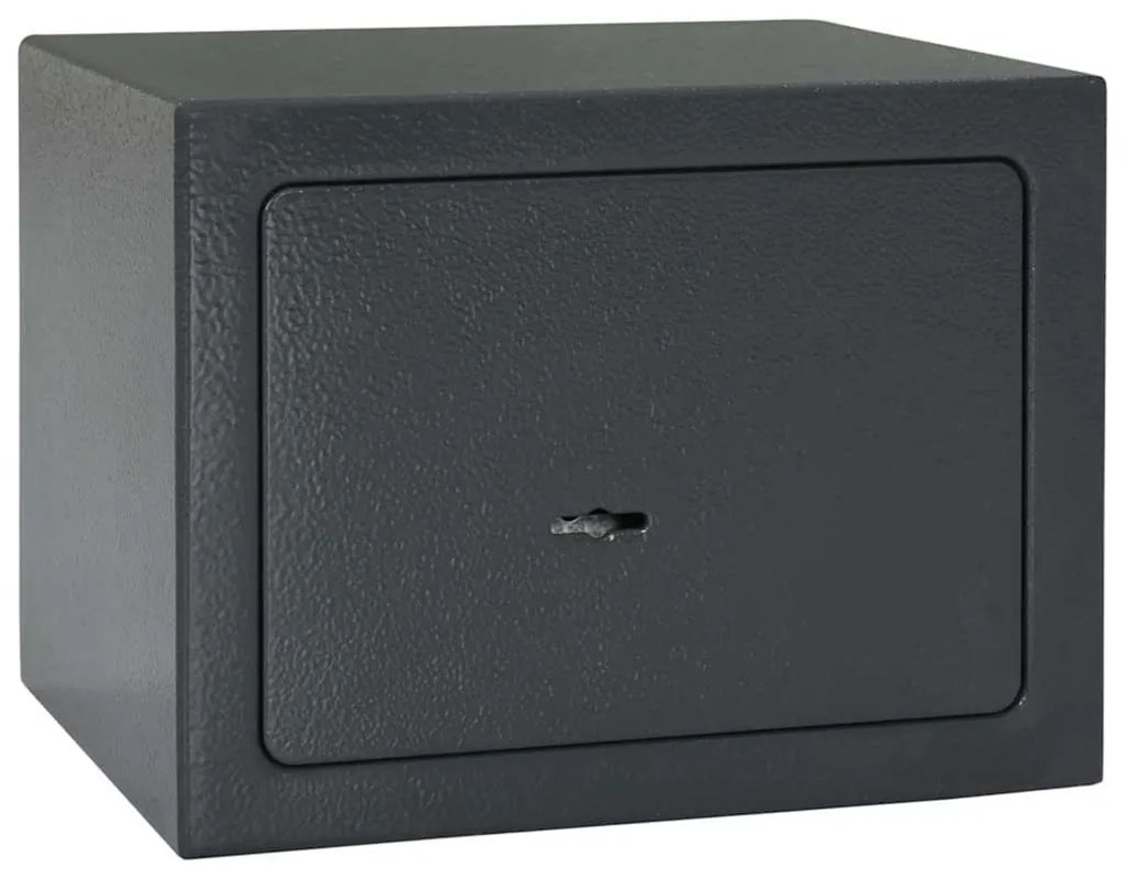 vidaXL Seif cu blocare Gri închis 23 x 17 x 17 cm Oțel