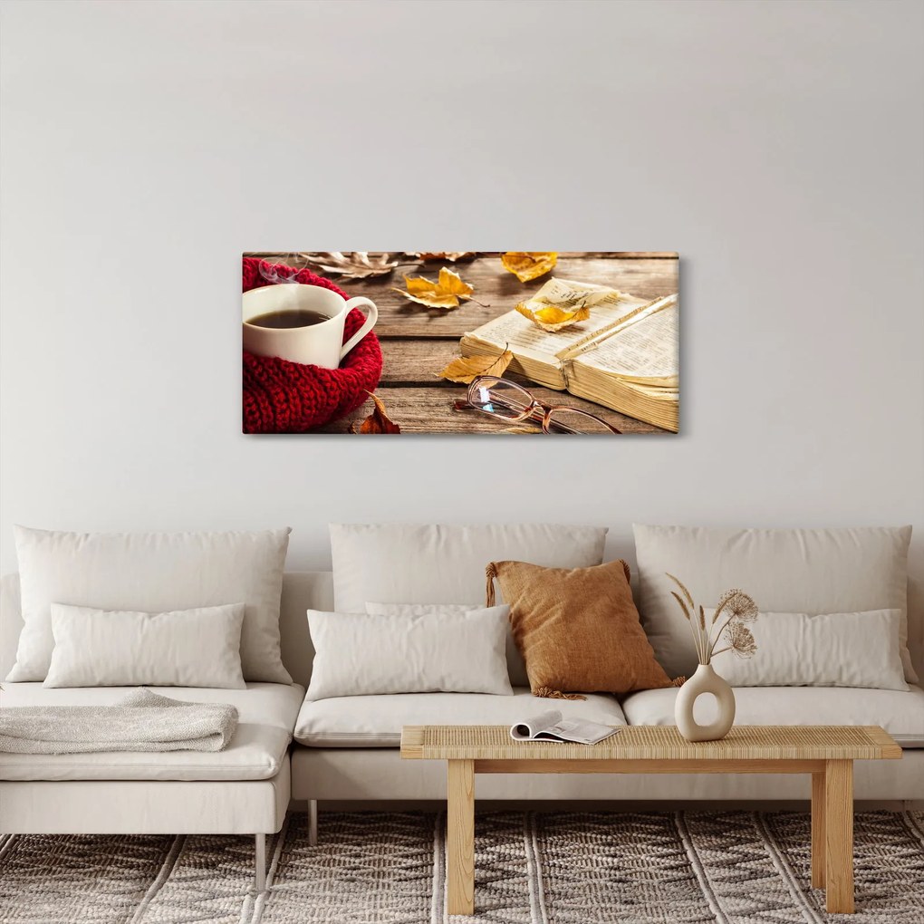 Tablou - Ceainărie de toamnă (120x50 cm)
