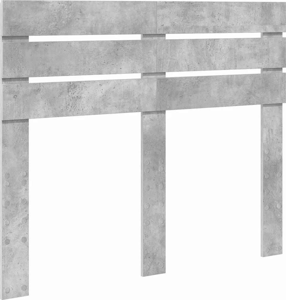 vidaXL Tăblie cap Gri din beton 120 cm Lemn compozit