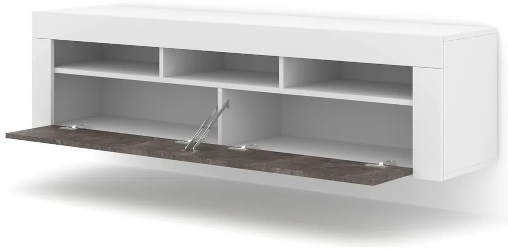 Masă TV Moderno (alb + beton). 1124838