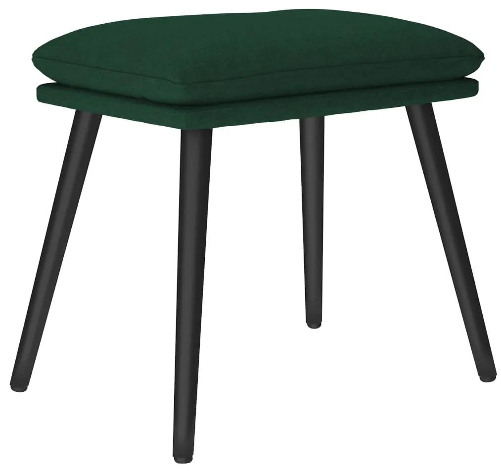 Taburet, verde inchis, 45x29,5x39 cm, material textil Morkegronn