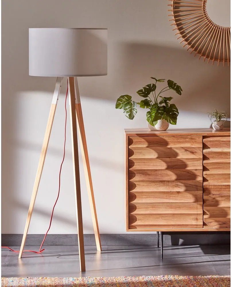 Lampadar Kave Home Uzagi, alb
