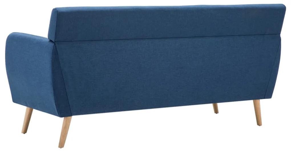 Canapea cu 3 locuri, tapiterie textila, 172x70x82 cm, albastru Albastru