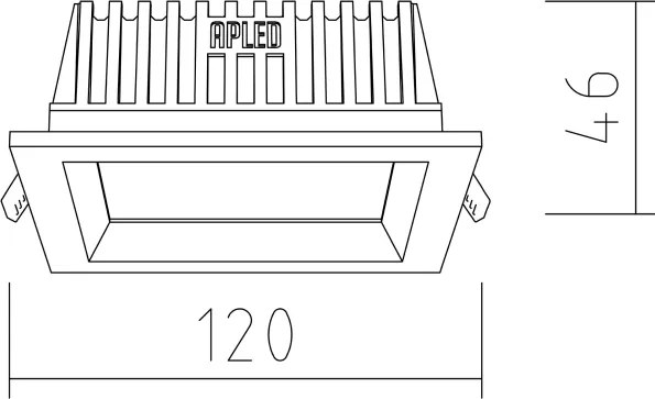 Corp de iluminat LED încastrat SQUARE LED/6W/230V 3000K 12x12 cm lemn masiv frasin APLED