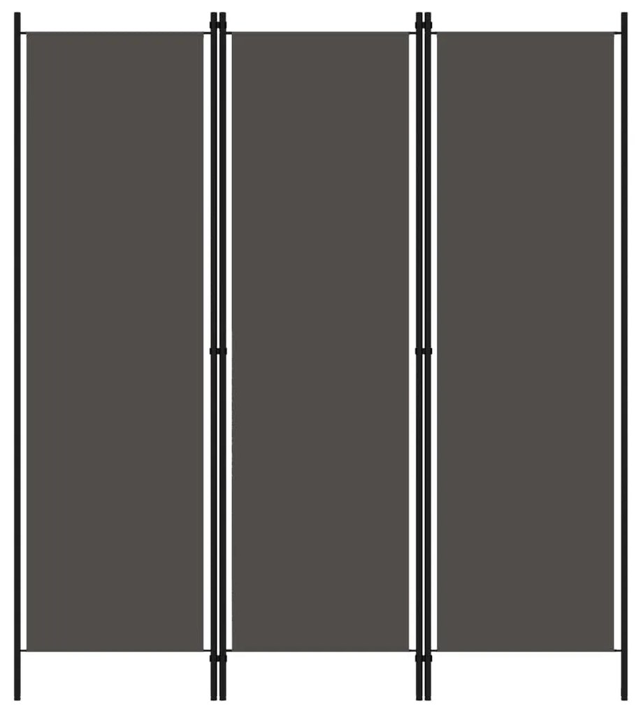 Paravan de camera cu 4 panouri, alb, 200 x 180 cm Paravan de camera cu 3 panouri, antracit, 150 x 180 cm