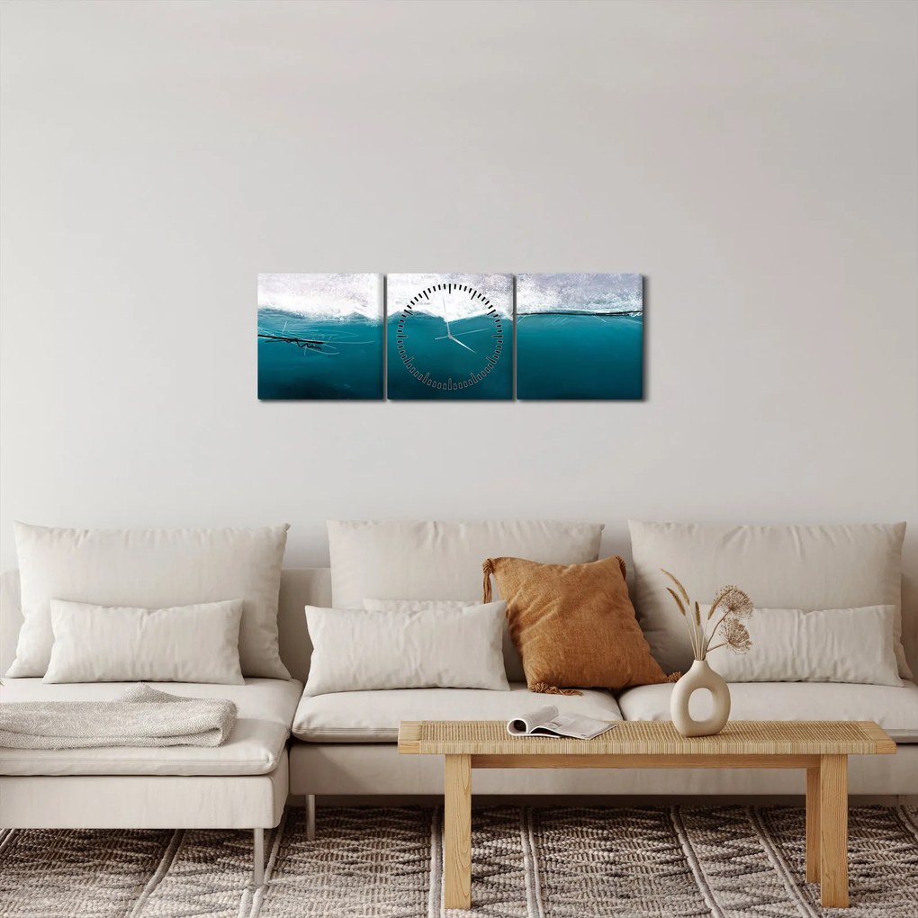 Tablou - Abstracție (cu ceas) (90x30 cm)