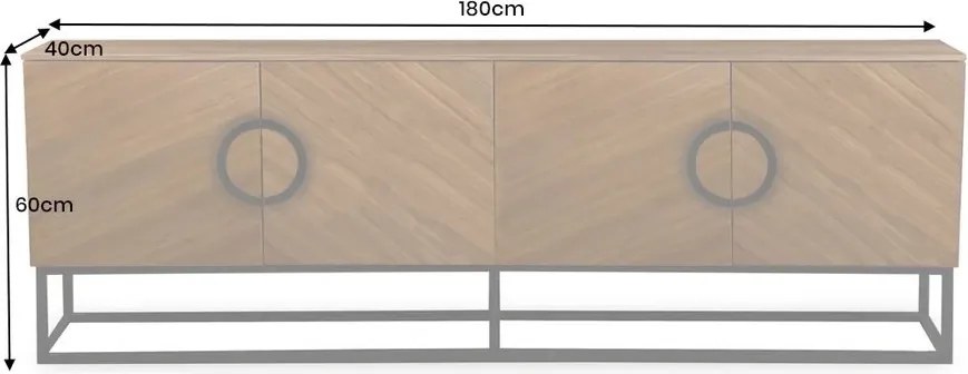 Comoda TV GRANDEZZA 180cm nuc natural