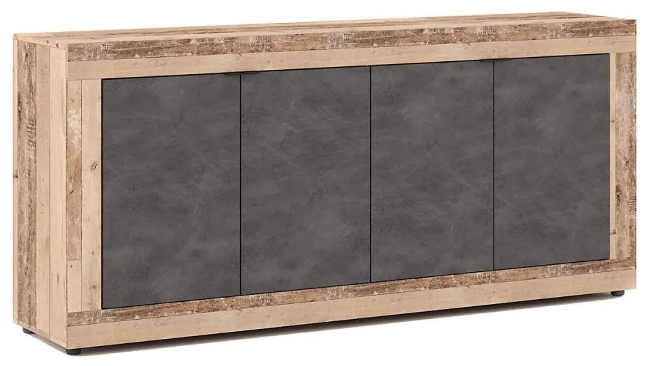 Comodă RUNEA, maro deschis/antracit