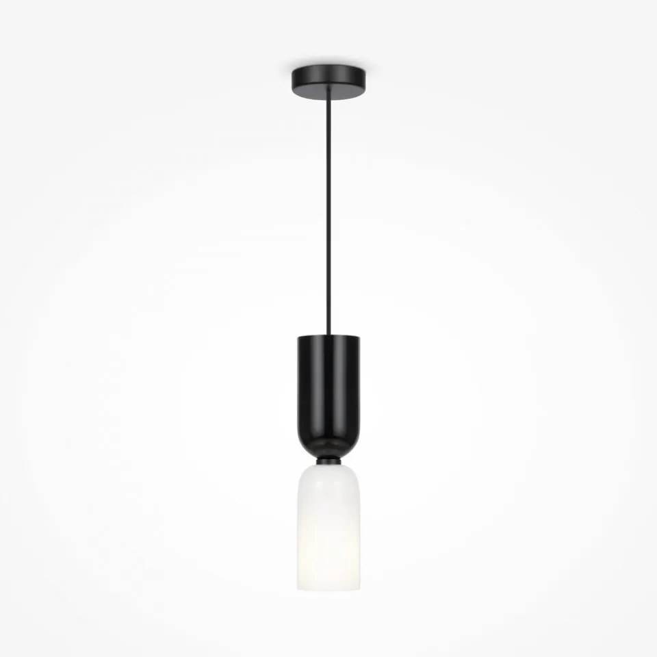 Pendul modern negru din metal Maytoni Memory