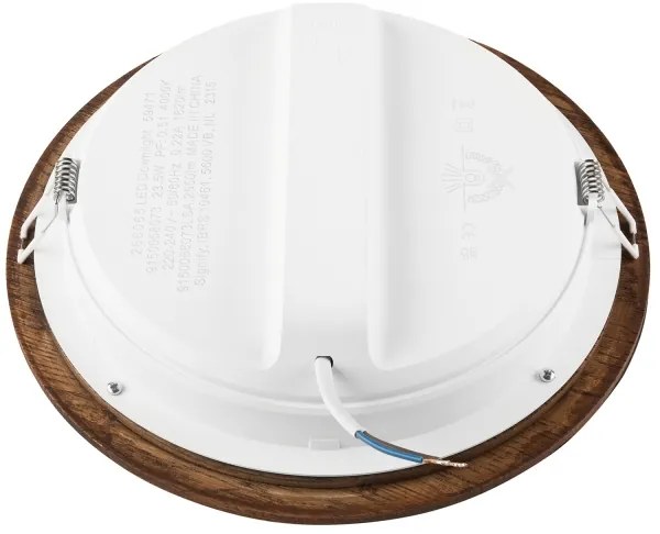 Corp de iluminat încastrat WOODY SPOT LED/23,5W/230V 4000K cireș ø 23,5 cm