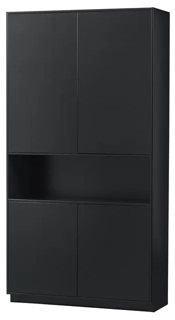 Dulap modular negru din lemn masiv de pin 110x210 cm Finca – WOOOD