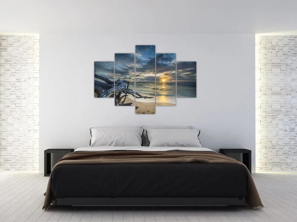 Tablou cu marea în apus de soare (150x105 cm)