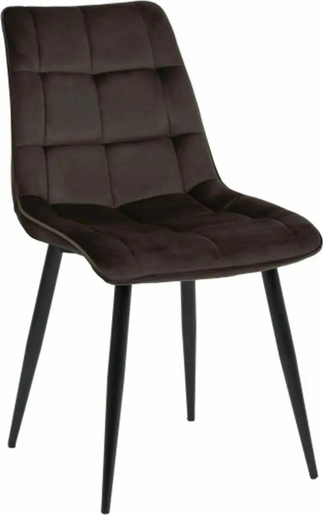 Scaun CHIC, maro - Bluvel 48, stofa catifelata/metal, 50x58x88 cm