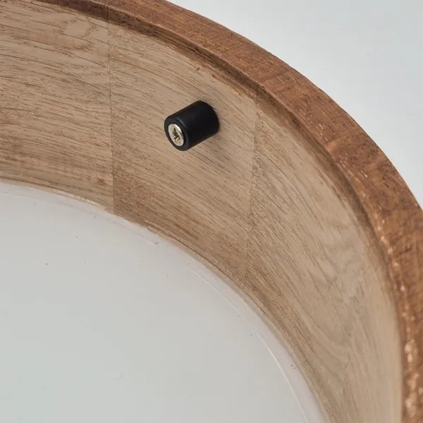 Brilagi - Plafonieră LED RGBW dimabilă CARVALHO 1xE27/15W/230V Wi-Fi, stejar, Ø 27,5 cm