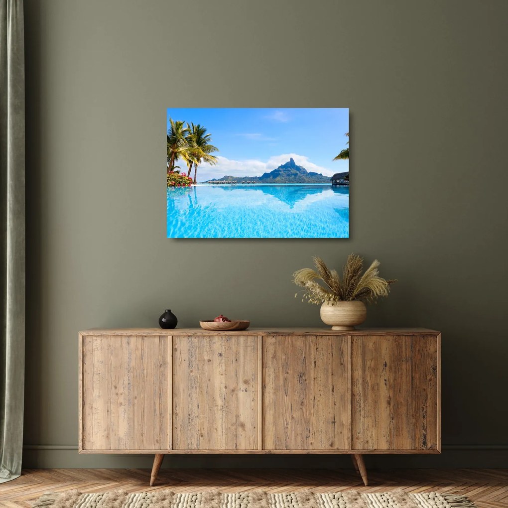 Tablou pe sticlă - Bora-Bora, Polinezia Franceză (70x50 cm)