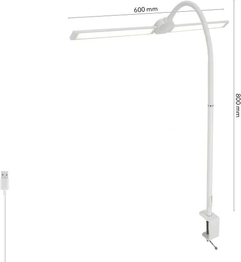 Brilagi - Lampă LED de birou reglabilă USB VARIO LED/14W/5V 3000-6000K albă