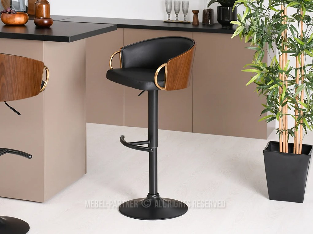 Scaun Elviria H (nuc închis + negru). Promo -15%. 1110665