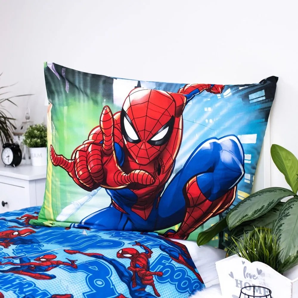 Lenjerie de pat pentru copii din bumbac pentru pat de o persoană 140x200 cm Spider-man – Jerry Fabrics