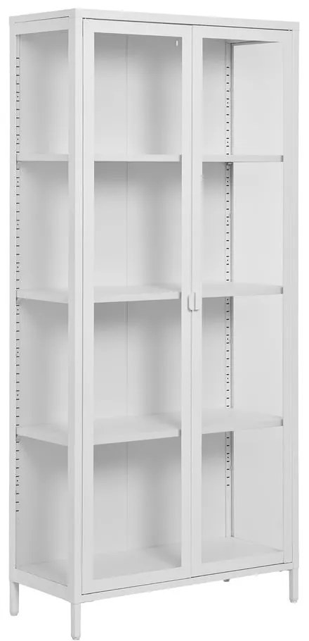 Vitrină albă din metal 80x175 cm Brisbane – House Nordic