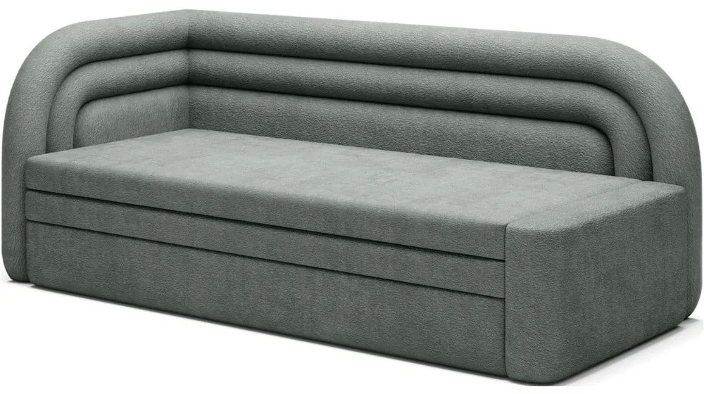 Canapea verde extensibilă/cu spațiu de depozitare cu tapițerie din chenille cu colț pe partea stângă 223 cm Fabillo – ELTAP