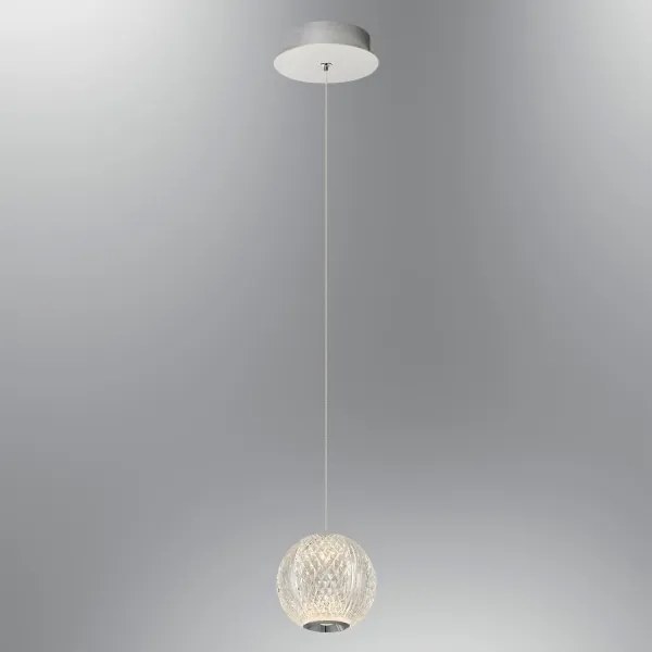 Lustră suspendată pe cablu CREMONA LED/5W/230V 3000K crom mat