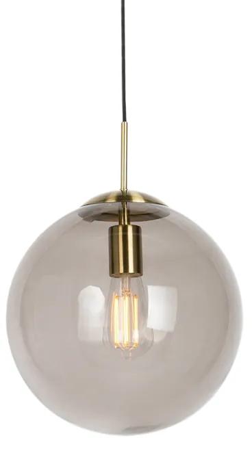 Lampa suspendata moderna alama cu sticla fum 30 cm - Ball