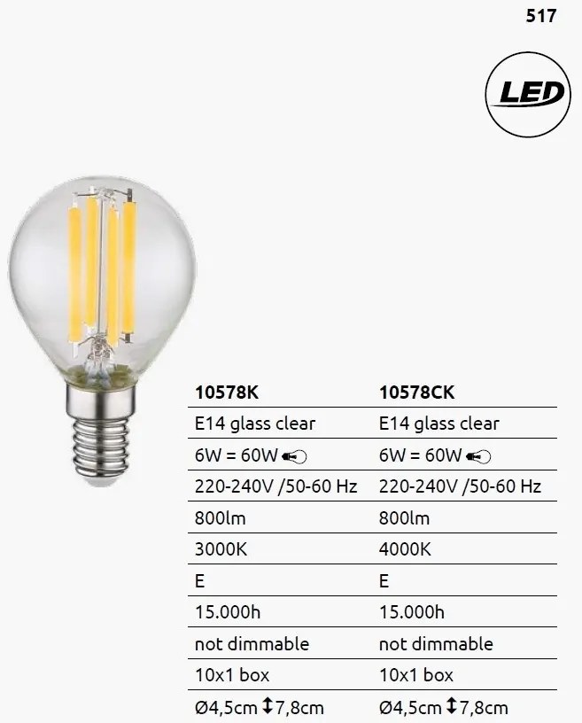 Bec E14 LED 6W 800lm 4000K