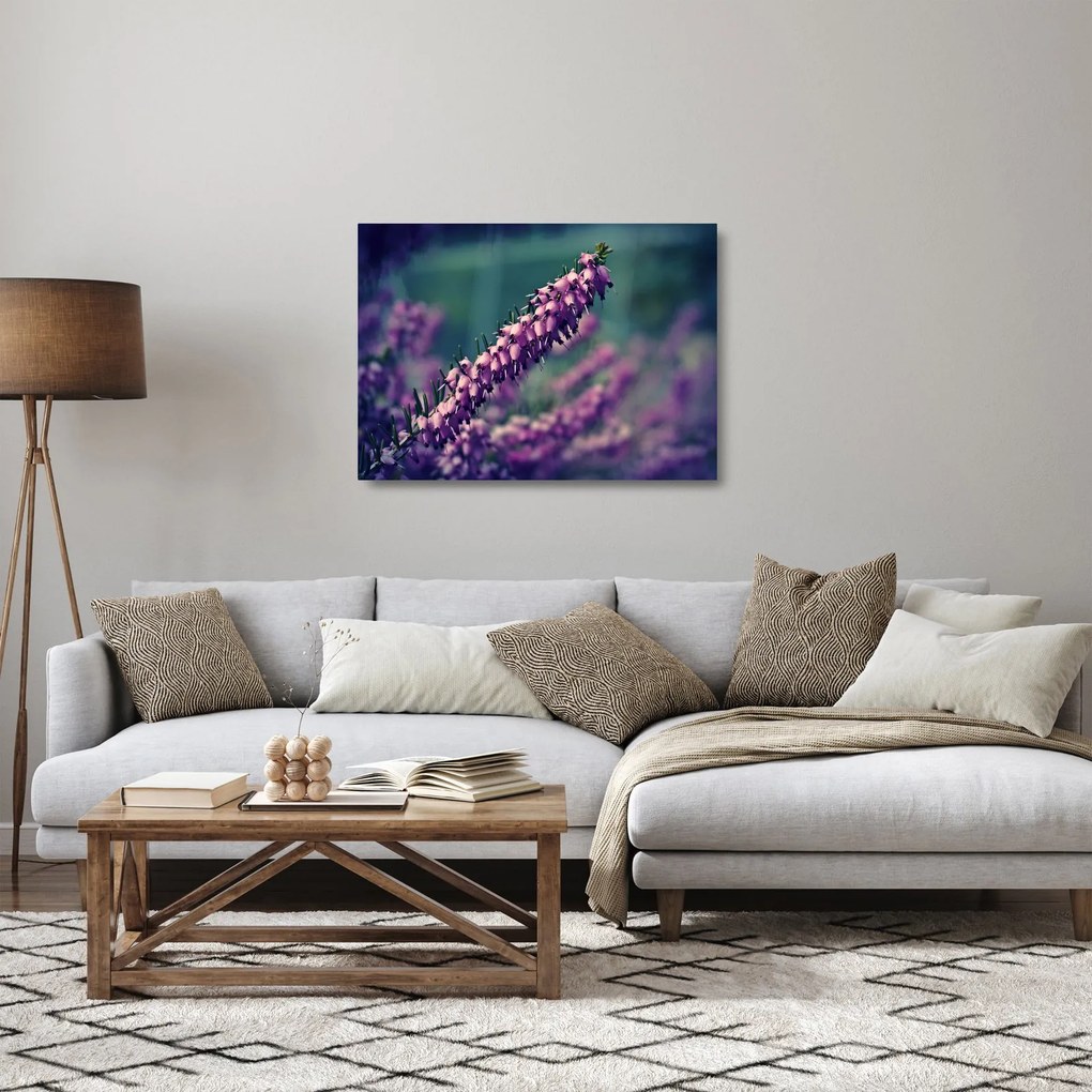 Tablou pe sticlă cu lavanda (70x50 cm)
