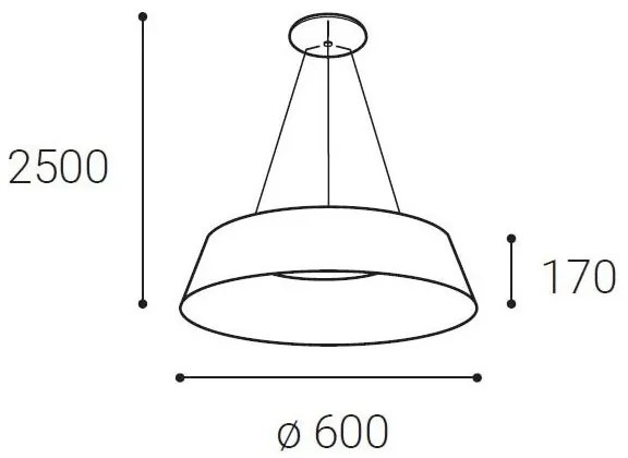 Lustră LED pe cablu LED2 KATY LED/60W/230V 3000/4000K albă